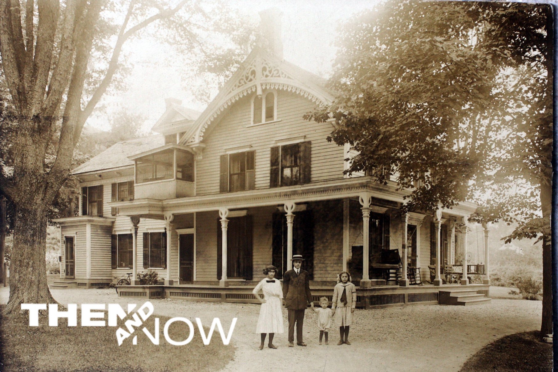 THEN & NOW Orlando Bidwell’s home at the corner of Maple Avenue and