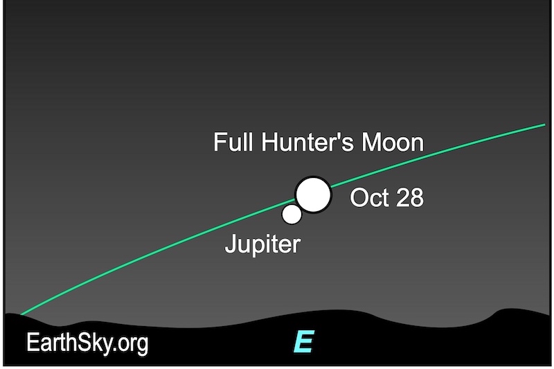 EYES TO THE SKY Hunter’s Moon lights the way, with Jupiter