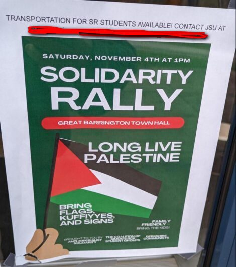 Bard College at Simon's Rock students take part in pro-Palestine protest  co-organized by Berkshire Communists group - The Berkshire Edge